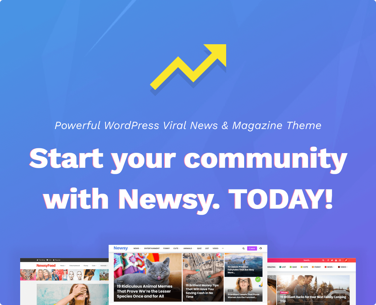 Start your community with Newsy. TODAY!